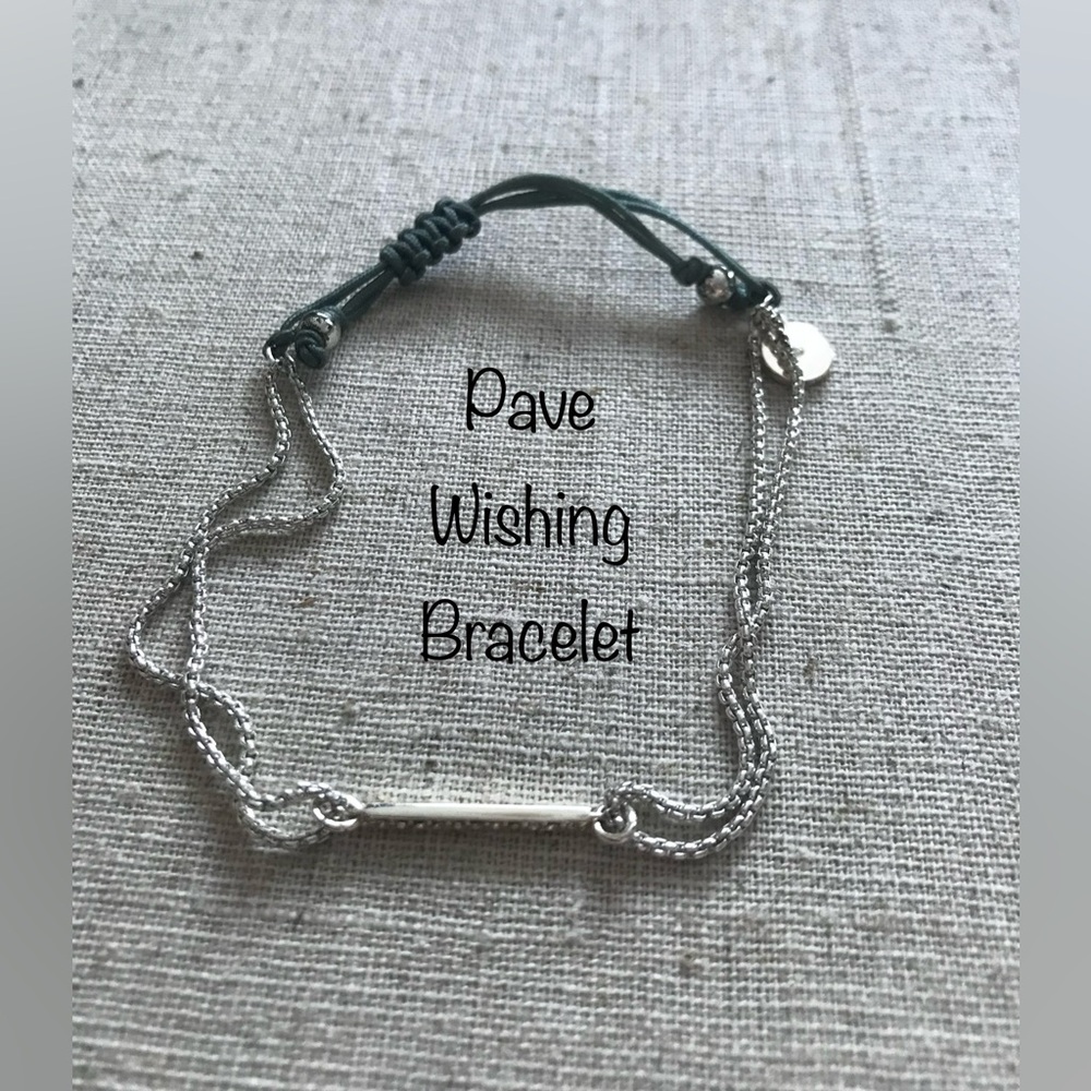 Stella & Dot Silver Pave Wishing Bracelet